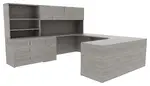 U Shaped Desk with Storage