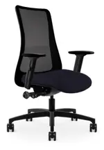 Black Copper Mesh Antimicrobial Office Chair w/ Indigo Hue Seat