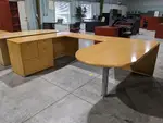 Oak Laminate U Shape Peninsula Desk