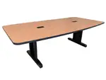 8 FT Oak Laminate Boat Shaped Conference Table