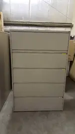 Harpers 5 Drawer Putty Lateral File Filing Cabinet