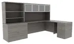 L Shaped Desk with Hutch