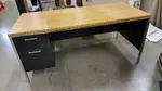 Straight 66x30 Metal Desk with 2 Drawers