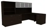 L Shaped Desk with Hutch