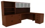 L Shaped Desk with Hutch
