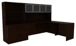 L Shaped Desk with Hutch