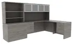 L Shaped Desk with Hutch