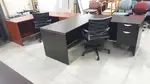 L Shape Desk with Locking Drawers