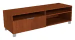 Credenza with Open Storage and File Drawer