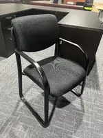 Black Guest Chair with Sled Base