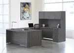 Bow Front U Shaped Desk with Storage