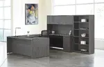 U Shaped Desk with Storage