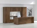 Bow Front Executive Desk with Storage