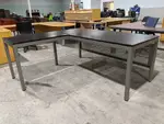 Dark Walnut Laminate L Shape Desk 71.5x66