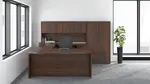 Bow Front U Shaped Desk with Storage