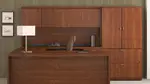 Bow Front U Shaped Desk with Storage