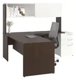 L Shaped Desk with Hutch