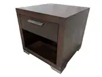 Dark Walnut Laminate End Table â€“ 22 Inch Wide