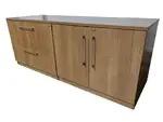 Oak Laminate Storage Credenza â€“ 72 Inch Wide