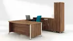 Bow Front U Shape Desk with Storage