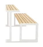 Flat Backless Bench with Link to Table