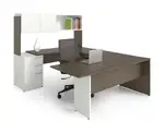 U Shaped Desk with Hutch