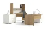 Rectangular Desk and Credenza Set