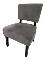 Gray Fabric Guest Chairs with Espresso Feet