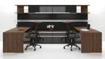 2 Person Desk with Storage