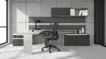 Modern L Shaped Desk with Storage