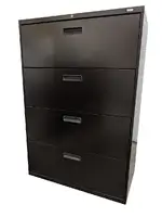 Black Hon 4 Drawer Lateral Filing Cabinet â€“ 36 Inch Wide