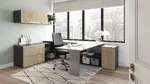 U Shaped Desk with Storage