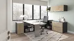 U Shaped Desk with Storage