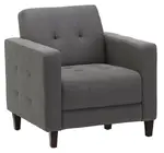 Tufted Gray Club Chair