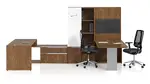 U Shaped Desk with Storage