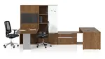 U Shaped Desk with Storage