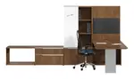 L Shape Peninsula Desk with Storage