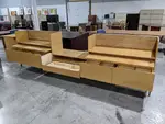 Oak Laminate 2 Person Desk - 144 Inch Wide