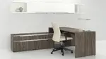 L Shaped Desk with Hutch