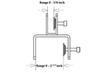 Acrylic Panel Partition Mounting Bracket (Pair)