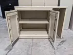 Tan Metal Storage Cabinet with Laminate Top