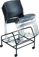 16 Pack of Plastic Stacking Chairs with Dolly