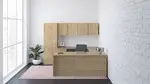 U Shaped Desk with Storage