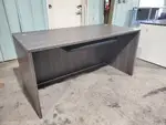 Gray Laminate Desk with Keyboard Tray