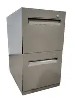 Gray Metal File/File Pedestal without Top