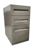 Gray Metal Box/Box/File Pedestal without Top