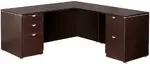L-Shape Desk with Return and 5 Locking Drawers