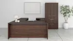 U Shaped Desk with Storage