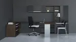 U Shaped Executive Desk with Storage