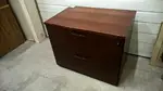 Dark Wood 2 Drawer Lateral File Cabinet
